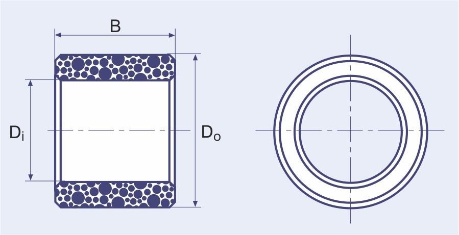 Sinterbronze Buchse Durchmesser 3/6 x 6 Gleitlager für 3 mm Welle 